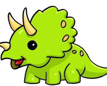 How to draw Triceratops Baby Dinosaur step by step