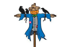 How to draw scarecrow