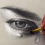How to draw surreal eyes step by step