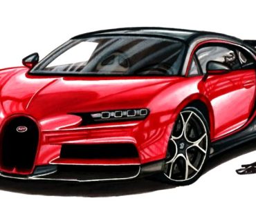 How to Draw A Bugatti Chiron step by step