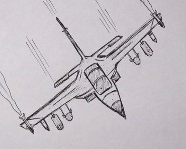 How to draw a Fighter jet step by step