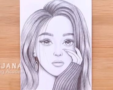 Sketch a girl portrait with pencil step by step