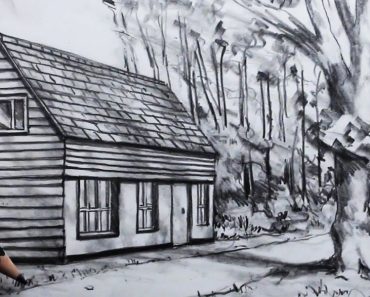 How To Draw A Farm House step by step