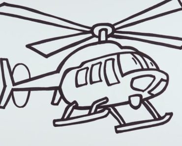How to draw a helicopter step by step