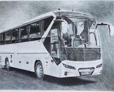 Easy drawing Real Bus Step by Step