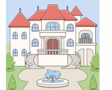 Easy to draw a mansion step by step