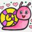 How To Draw Pink Snail step by step