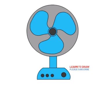 How to draw a fan step by step