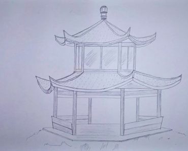 How to draw pagoda Step by step