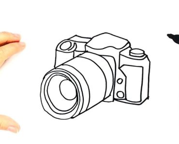 How to draw realistic camera step by step