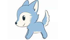 Easy Chibi Wolf Drawing 