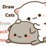 How to Draw 2 Cats from Peach Goma step by step