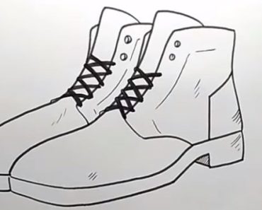 How to draw a pair of boots step by step