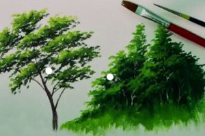 How to paint a tree in Acrylics step by step