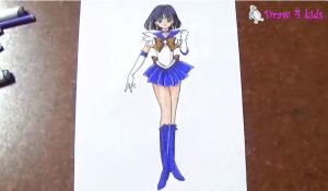 How to Draw Sailor Saturn step by step