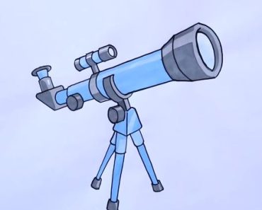 How to Draw a Telescope step by step