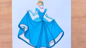 How to Draw Cinderella step by step