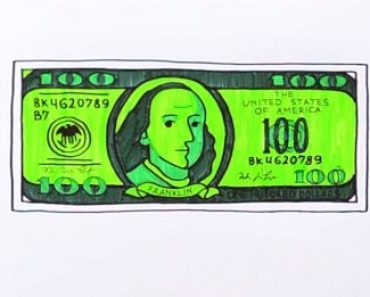 How to Draw a Dollar Bill step by step