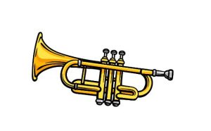 How to Draw a Trumpet step by step