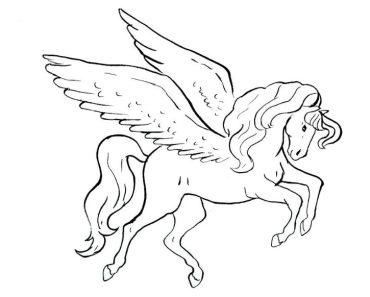 How to draw Pegasus step by step