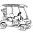 How to draw a golf cart step by step