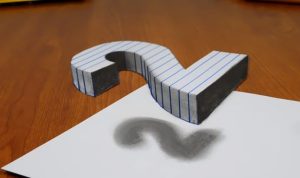 How to draw 3D on paper - Floating numbers 2