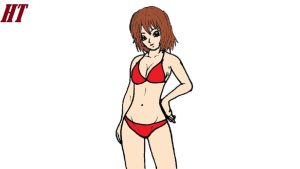 How to draw a girl in bikini step by step
